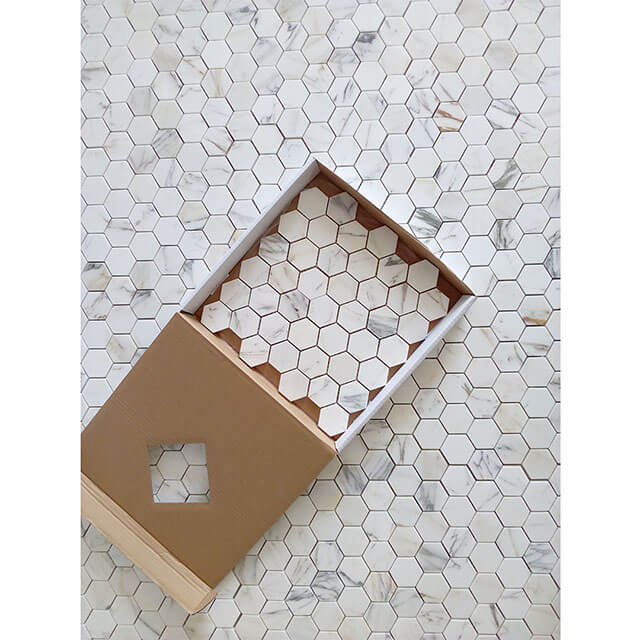 Calacatta Gold Hexagon Mosaic tiles Calacatta Gold hexagon tiles