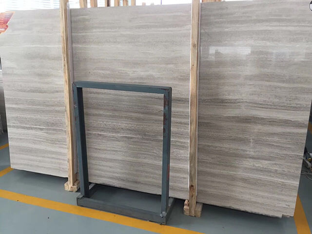 China Wooden White Marble Slabs Wooden white slabs polished