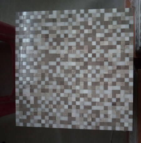 Tight Joint Marble Mosaics-Hibo Stone Wooden marble tight joint mosaic tile
