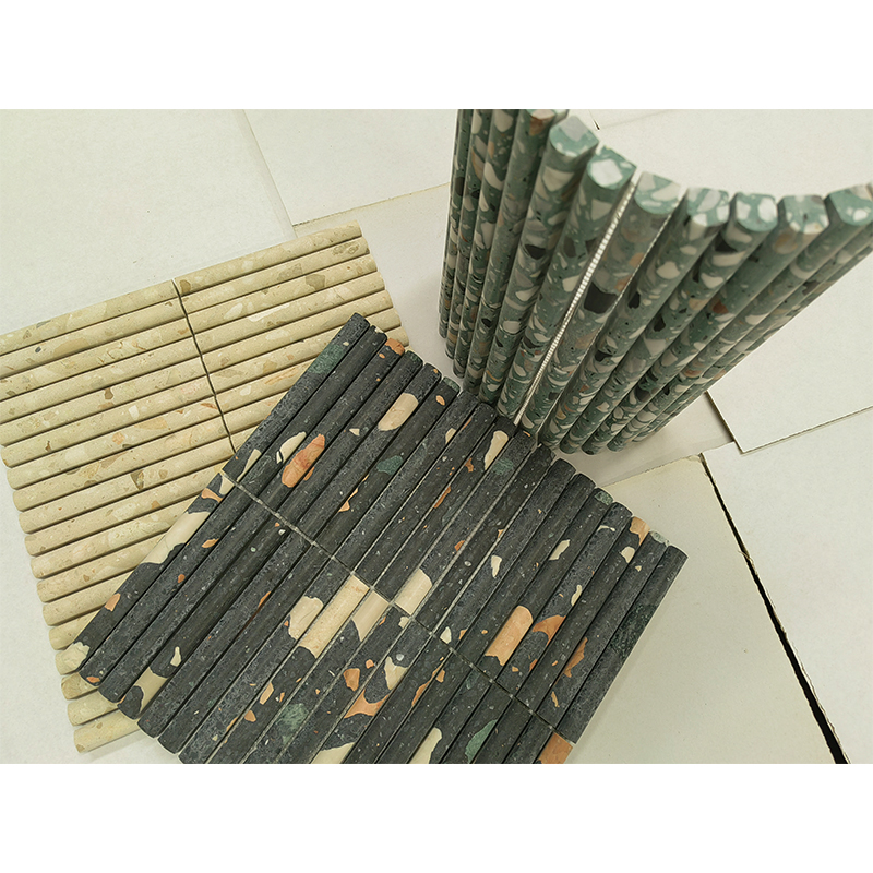 terrazzo fluted mosaic