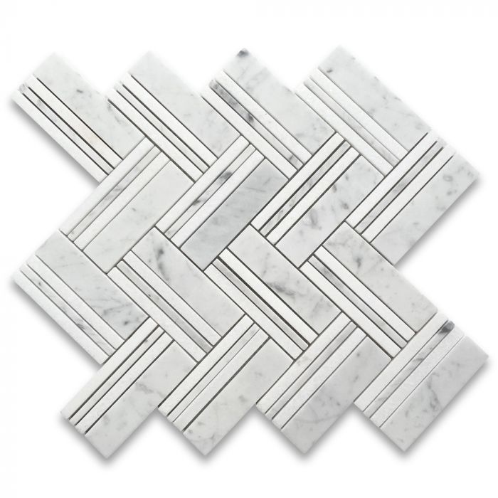 carrara white 1x4 herringbone mosaic carrara white 1x4 herringbone mosaic