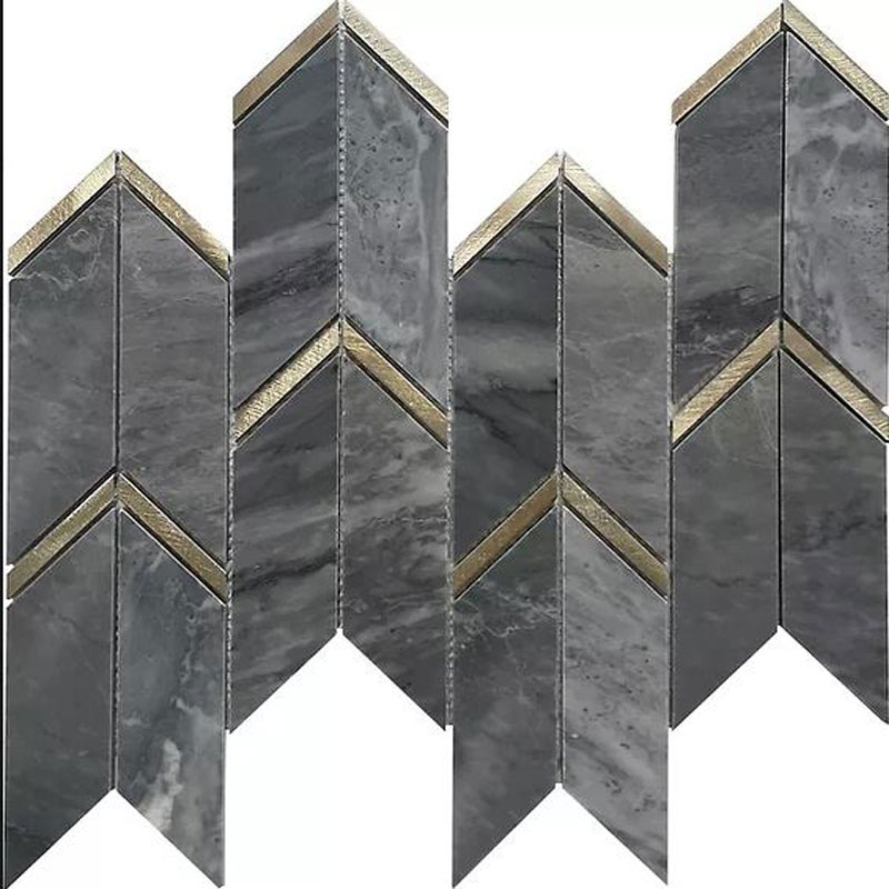 stone blends metal mosaic tile bardiglio-metal