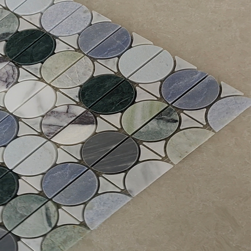 blue marble mosaic tile