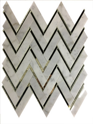 Metal Blends Marble Mosaic Tile 057