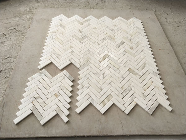 calacatta herringbone marble mosaic calacatta herringbone