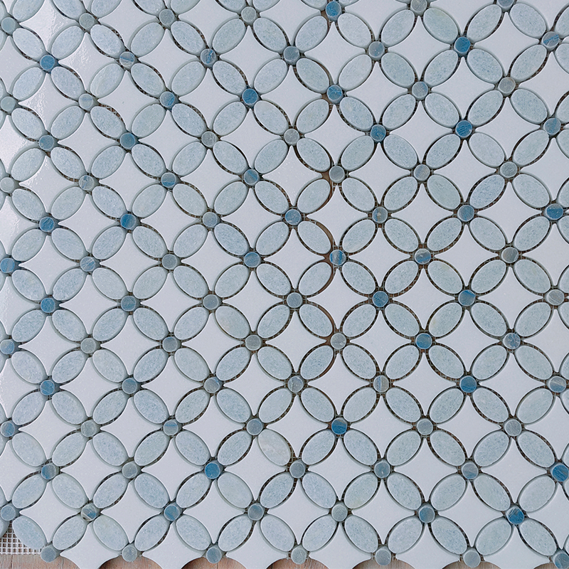 blue marble mosaic tile