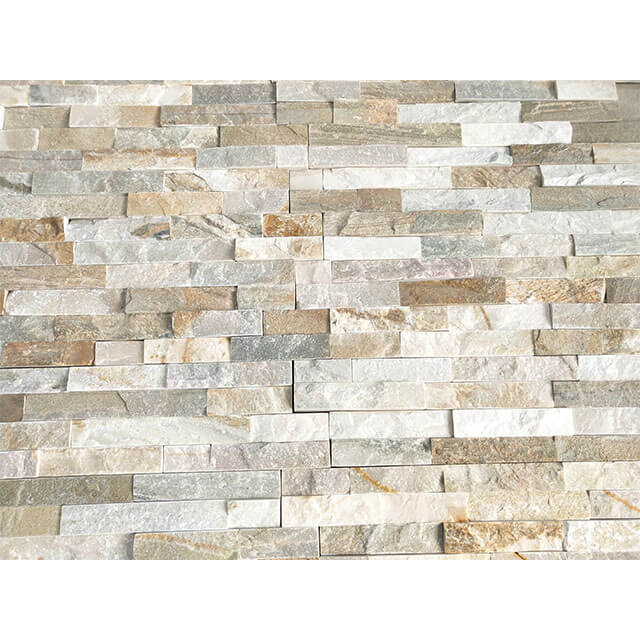 Yellow Stacked stone Quartz stone veneer