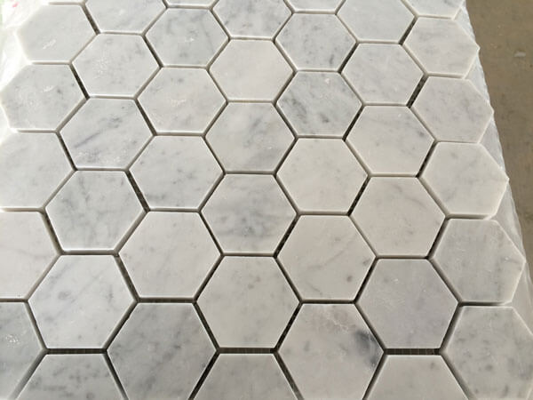 carrara marble mosaic tile 071-2