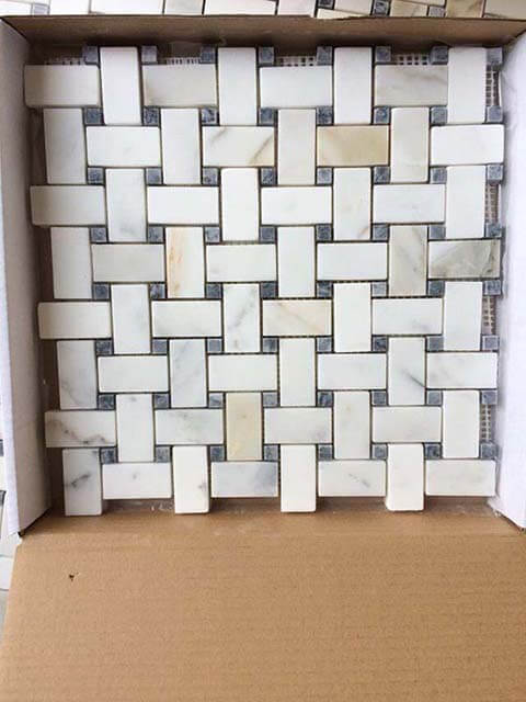 calcatta Gold mosaic tiles calacatta Gold basketweave marble mosaic
