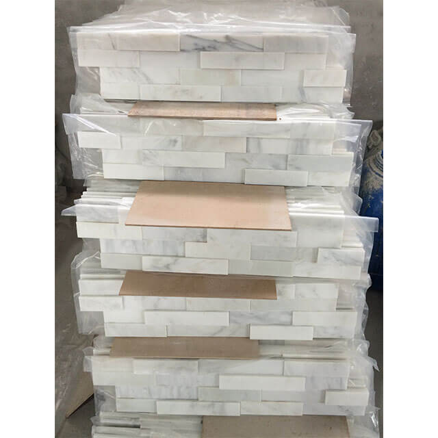 Oriental White 3D culture stone tiles Oriental ledger panels