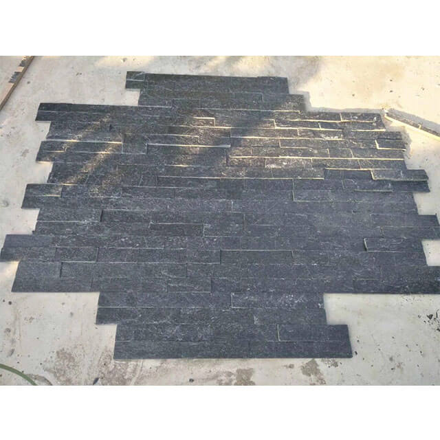 Black stone Veneer  Black Quartzite Stacked Stone