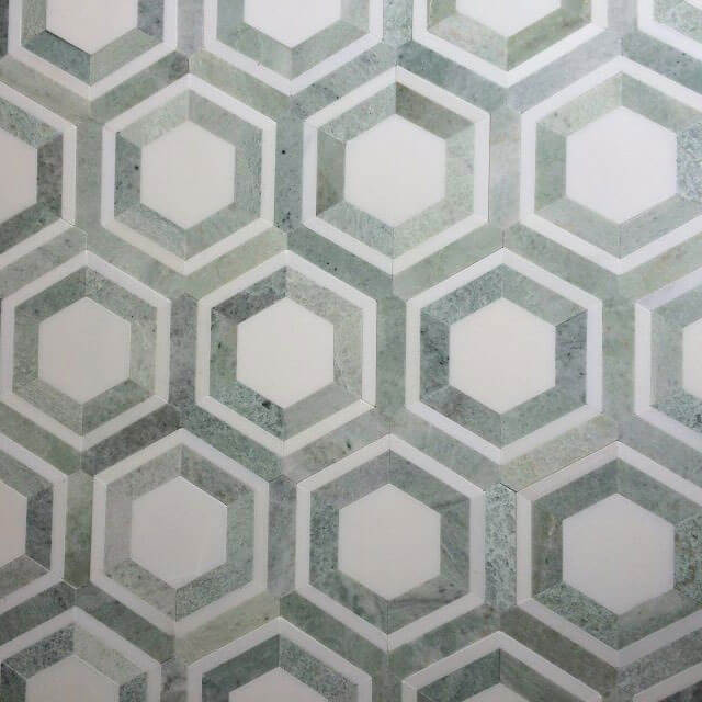 hexagon mosaic floor tiles 55
