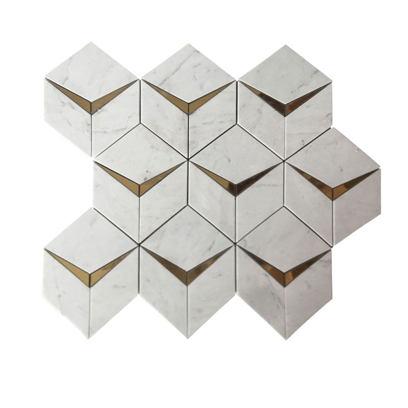 Brass Mosaic Tile carrara Mosaic Tile