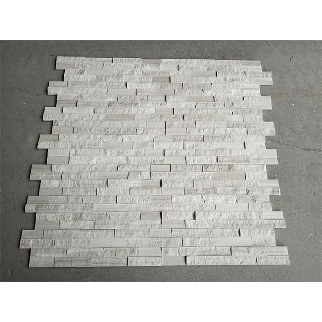 Wooden White Stone Veneer Grey ledger stone panels