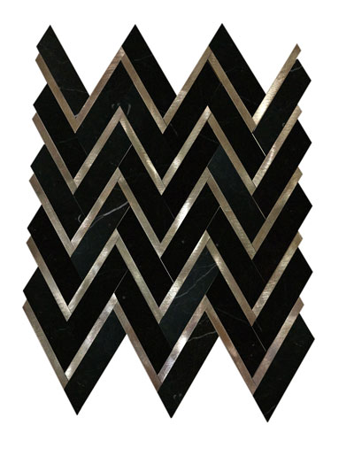 Marble Brass Waterjet Tile Marble Brass Waterjet Tile