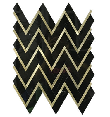 marble blends metal tile 058