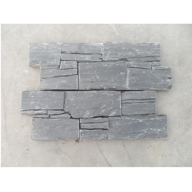 Black stacked stone ST-CM19 Stone panel