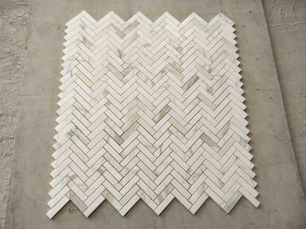 calacatta marble herringbone honed calacatta herringbone