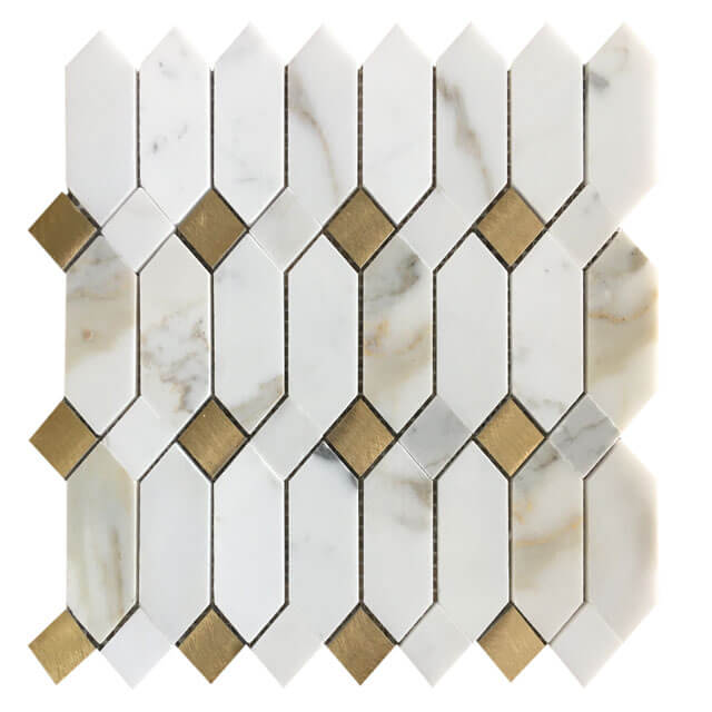 Marble Blends Metal Mosaic Tile 016