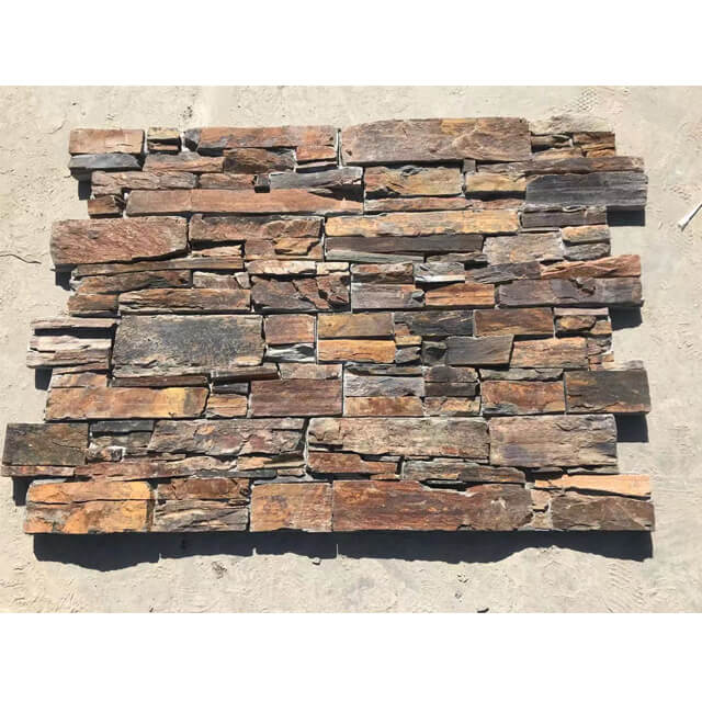 Rusty cement ledger stone 20 Rust Cement stacked stone
