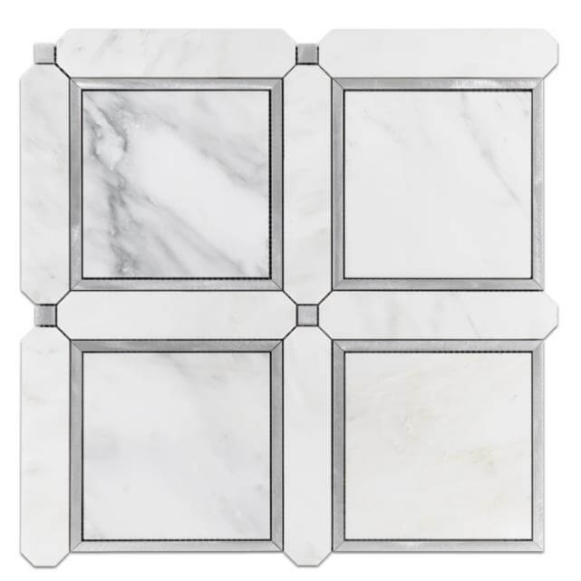 Metal Blends Marble Mosaic Tile 055