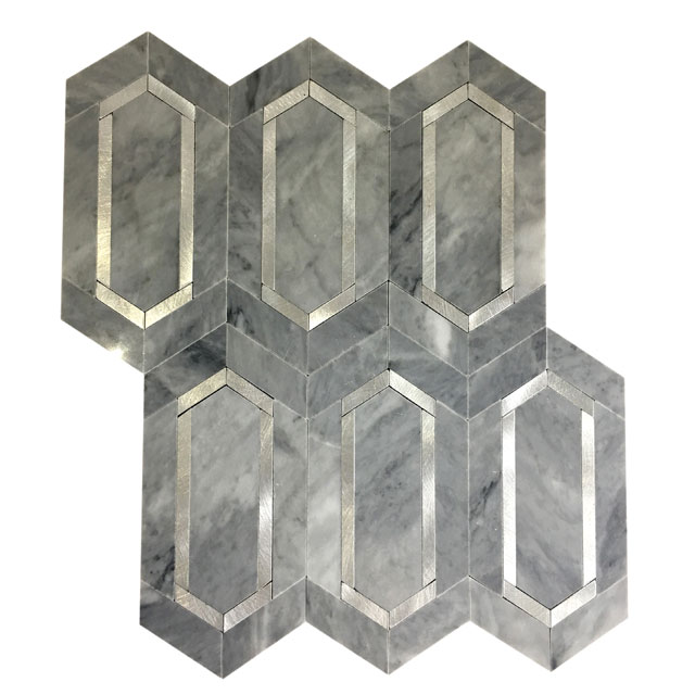Bardiglio Grey Marble Mosaic Tiles 94-8