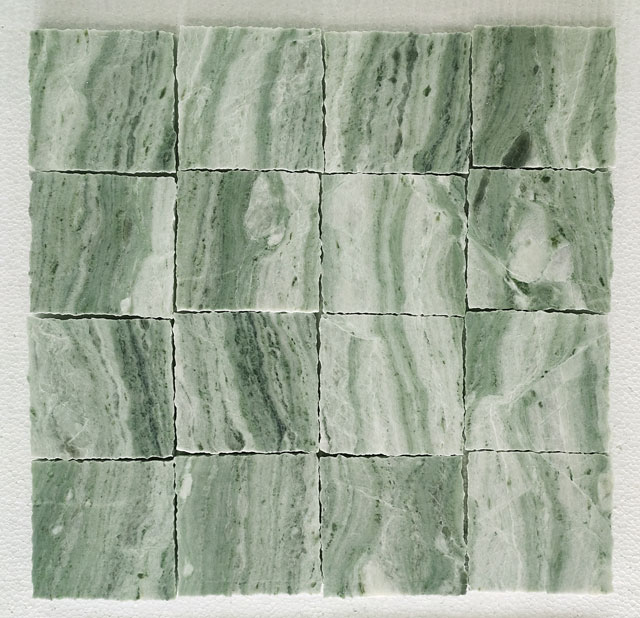 Green marble broken edges mosaic Green marble broken edges mosaic