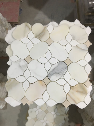 Calacatta Waterjet Mosaic Tiles 96-3