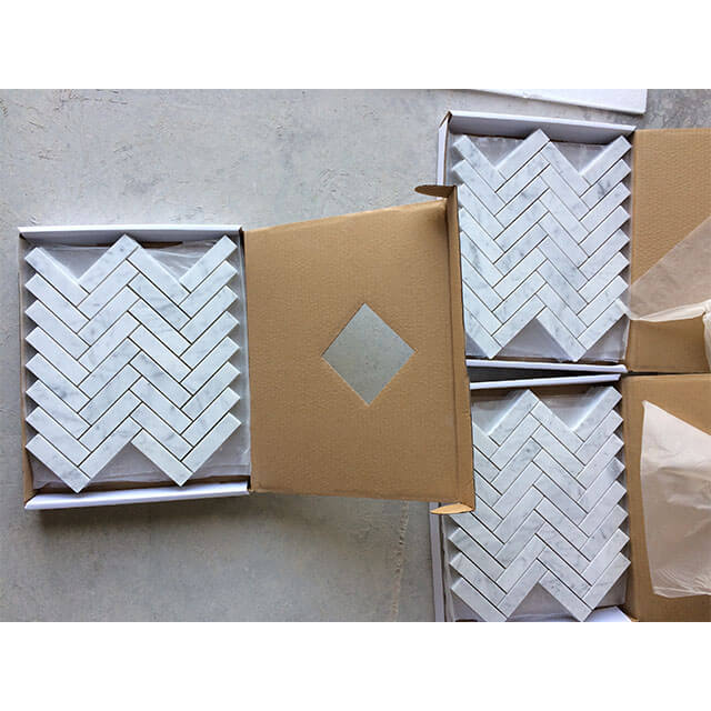 Mosaic tiles packing Herringbone mosaic tiles packing