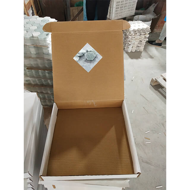 Calacatta Gold Hexagon Mosaic tiles Marble Mosaic tiles packing