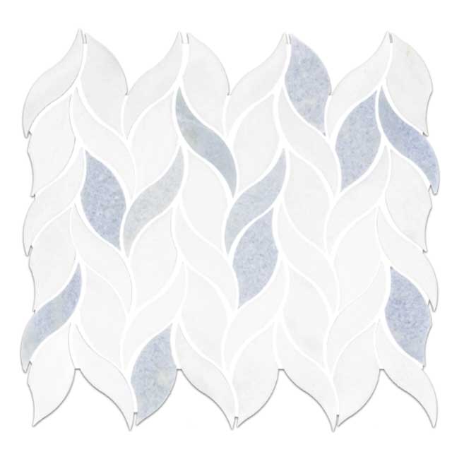 Thassos Blue celeste leaf mosaic Thassos Blue celeste leaf mosaic