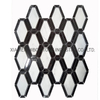 Nero Black And Carrara White Long Hexagon Polished Mosaic Tile
