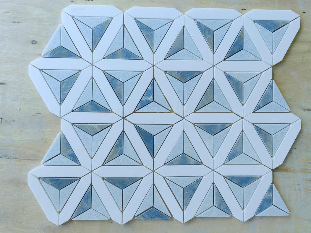 blue marble mosaic tile