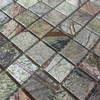 Rain Forest Green Marble Square Mosaic Tiles Exporter