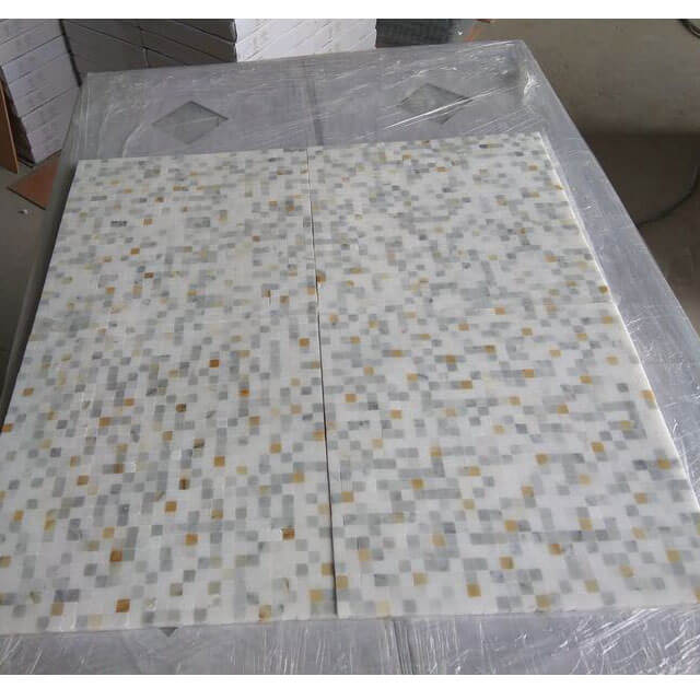 Tight Joint Marble Mosaics-Hibo Stone Calacatta tight joint mosaic tile