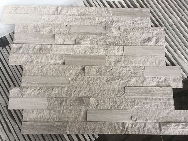 Wooden White P+N Stacked stone