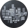 Black And White Marble Art Mosaic Medallion