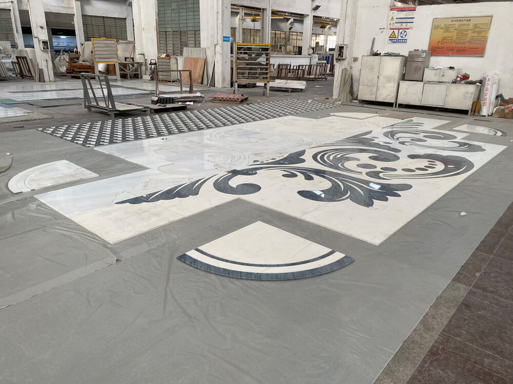 Waterjet flooring