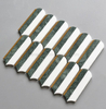 Arch Mosaic Tiles With Green Natural Stone Marble And Metal Chevron Pattern Tiles