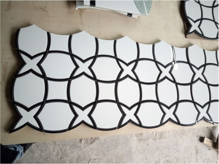 marble stone waterjet tile