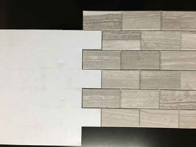 Wooden white Subway tiles