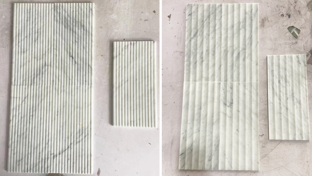 carrara concave tile