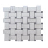 Oriental White Extra Large Basketweave Mosaics