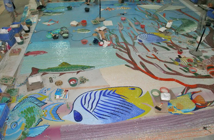 glass mosaic art factory