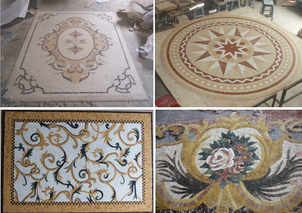 art mosaic floor rug