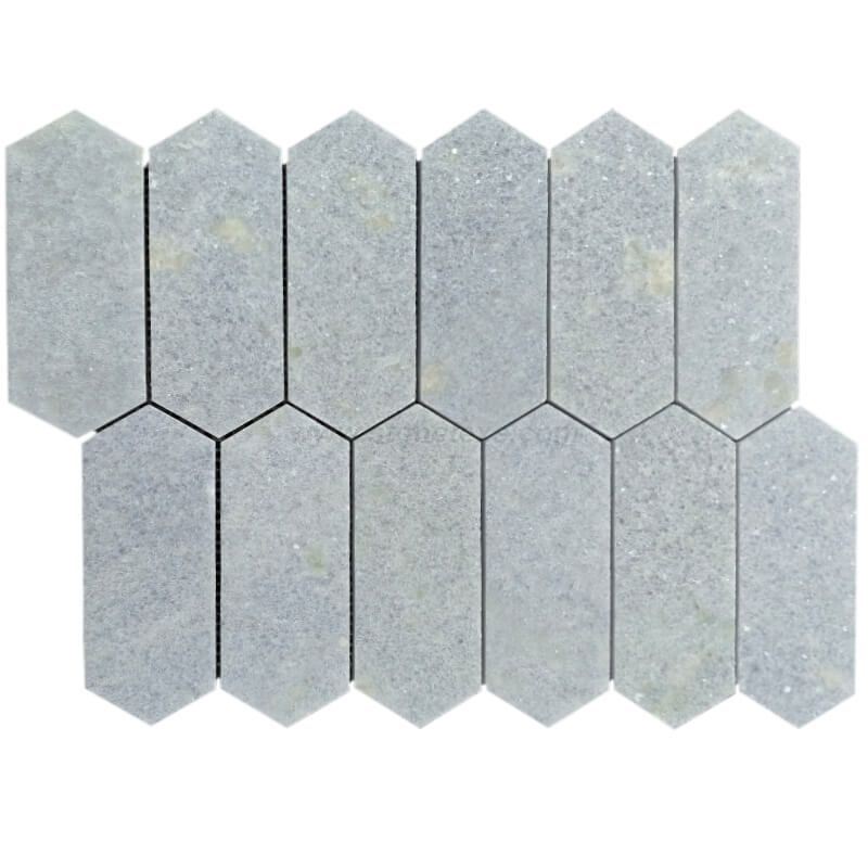 Blue Celeste Marble Picket Mosaic Tiles