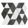 Thassos And Andesite Marble Triangle Mosaic Tile for Backsplash