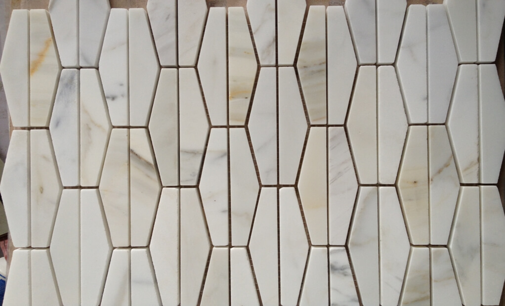 Calacatta Elongated hexagon mosaic
