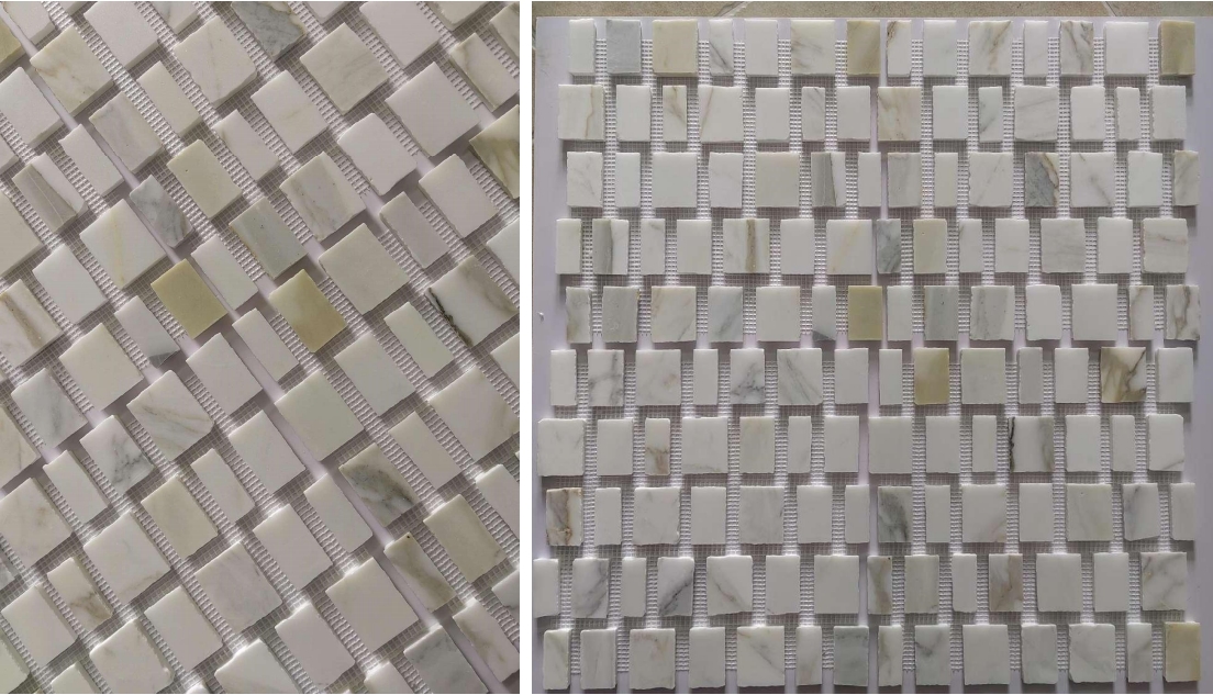 Calacatta broken mosaics