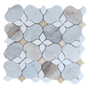 Bianco Oro White Marble Flower Mosaic Tile